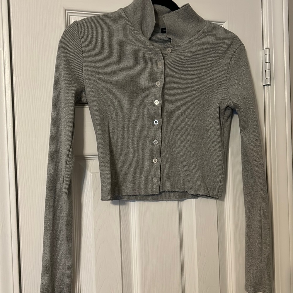Grey Brandy Melville top
